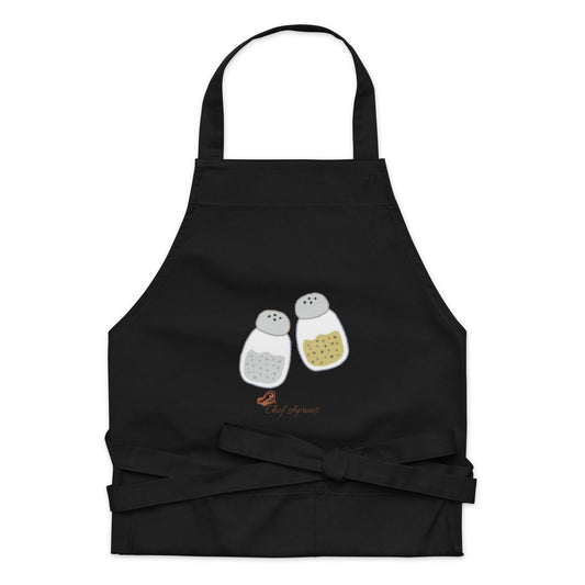 Salt and Pepper Design Chef Apron - Stylish Cotton Apron for Cooking Enthusiasts